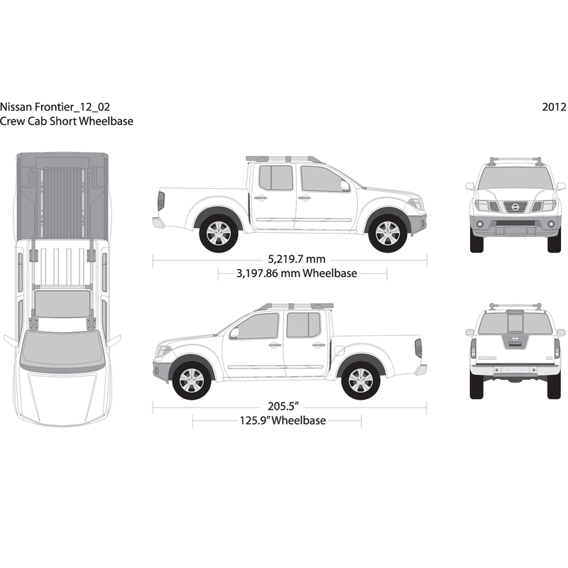 2012 Nissan Frontier Front V02 Vehicle Wrap Template