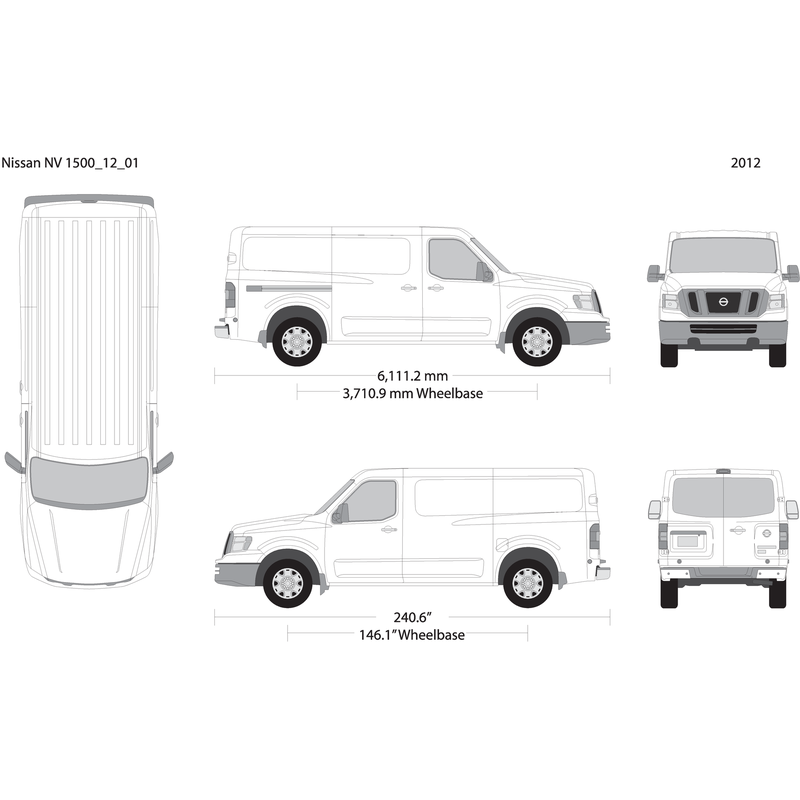 2012 Nissan Nv 1500 V01 Vehicle Wrap Template