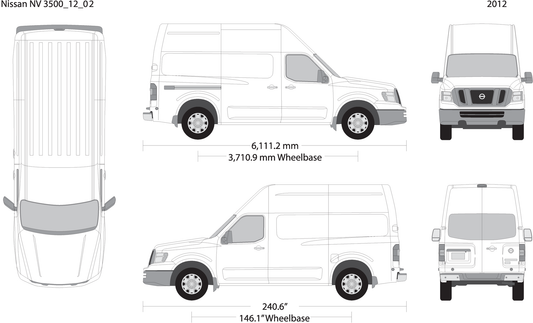 2012 Nissan Nv 3500 V02 Vehicle Wrap Template