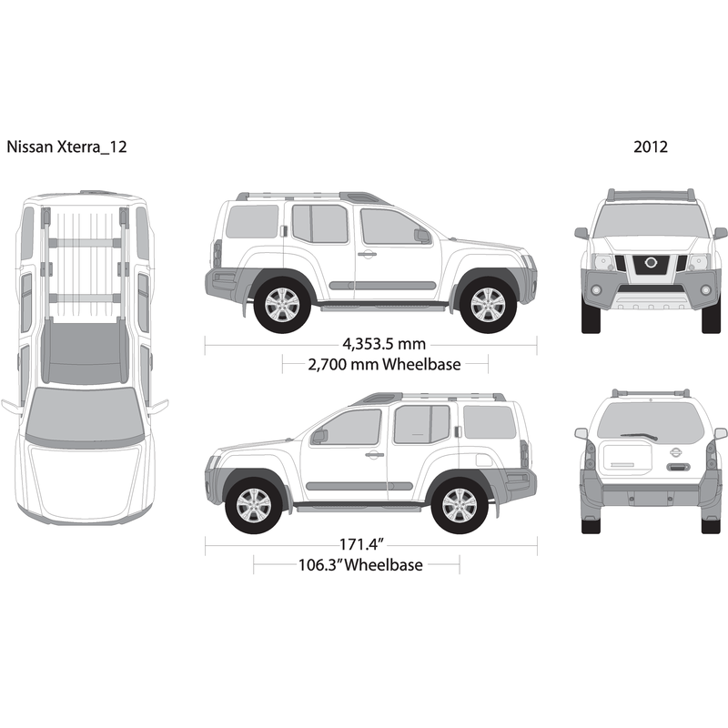 2012 Nissan Xterra V12 Vehicle Wrap Template