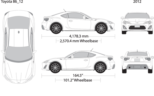2012 Toyota 86 V12 Vehicle Wrap Template
