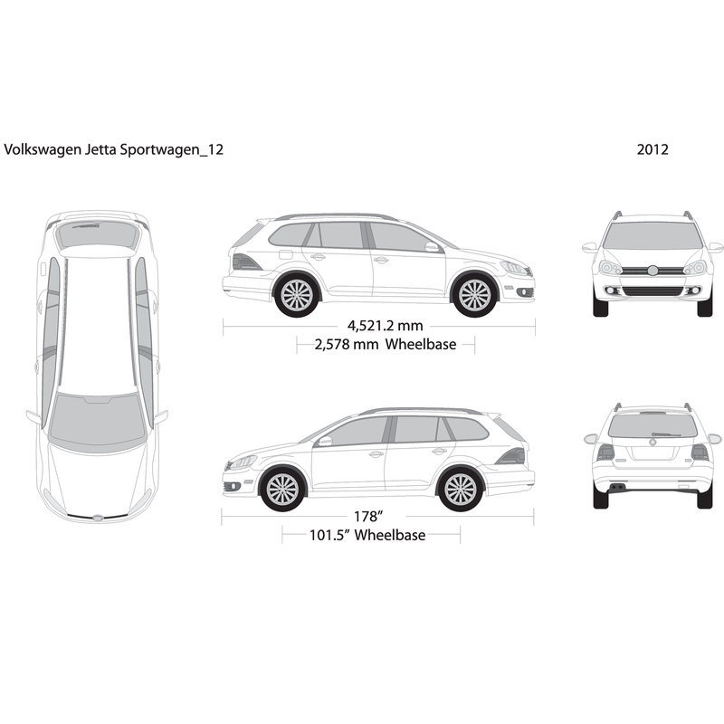 2012 Volkswagen Jetta V02 Vehicle Wrap Template