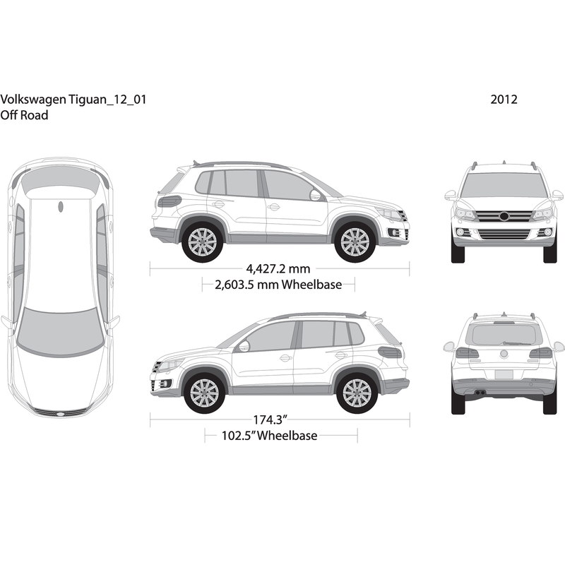 2012 Volkswagen Tiguan V12 Vehicle Wrap Template