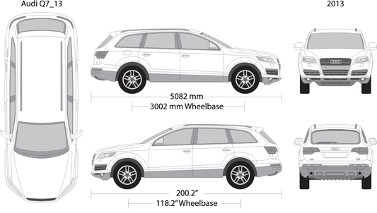 2013 Audi Q7 V13 Vehicle Wrap Template