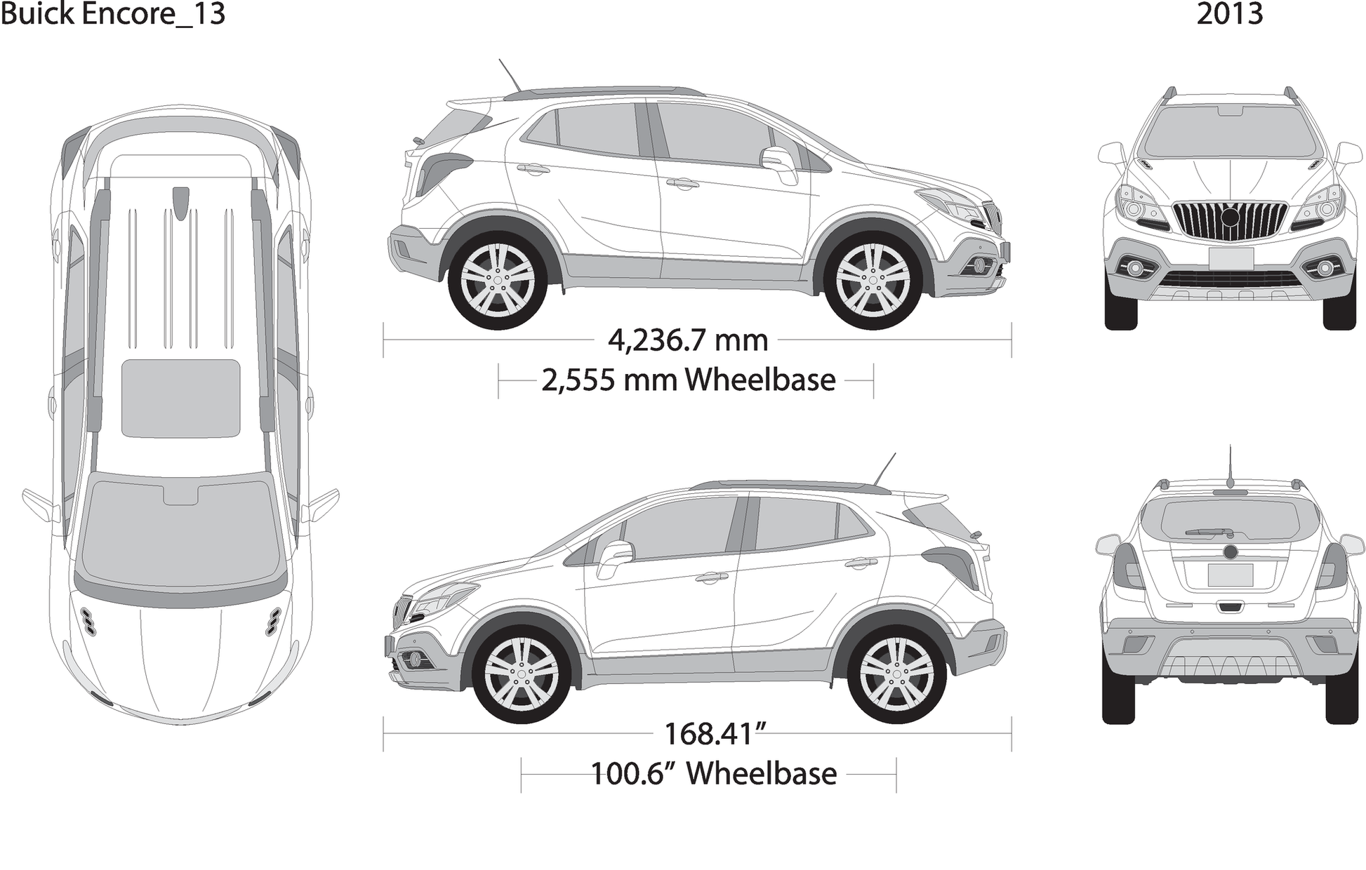 2013 Buick Encore V13 Vehicle Wrap Template