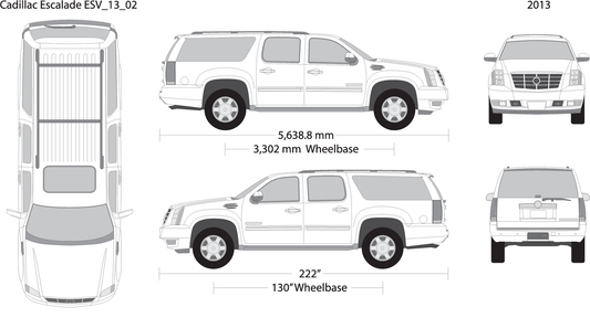 2013 Cadillac Escalade V02 Vehicle Wrap Template