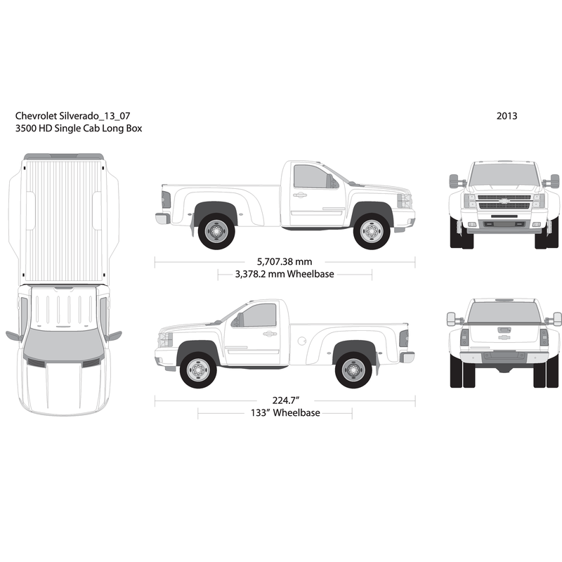 2013 Chevy Silverado 2500 3500 Hd V07 Vehicle Wrap Template