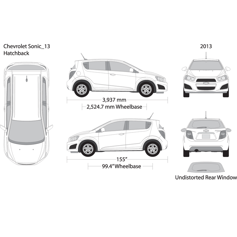 2013 Chevy Sonic V01 Vehicle Wrap Template