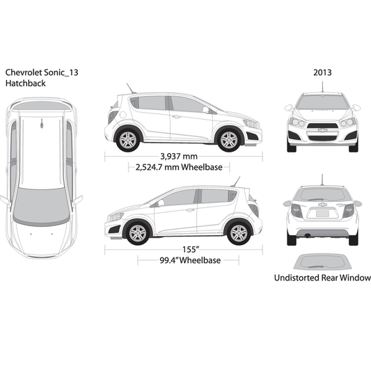 2013 Chevy Sonic V01 Vehicle Wrap Template