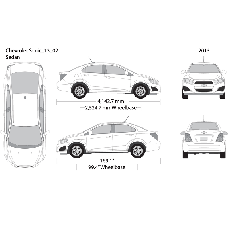 2013 Chevy Sonic V02 Vehicle Wrap Template