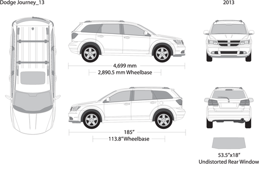 2013 Dodge Journey V13 Vehicle Wrap Template
