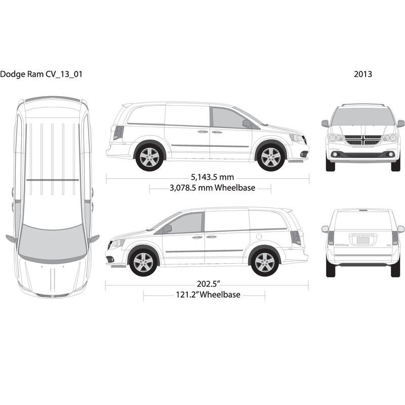 2013 Dodge Ram Cv V01 Vehicle Wrap Template