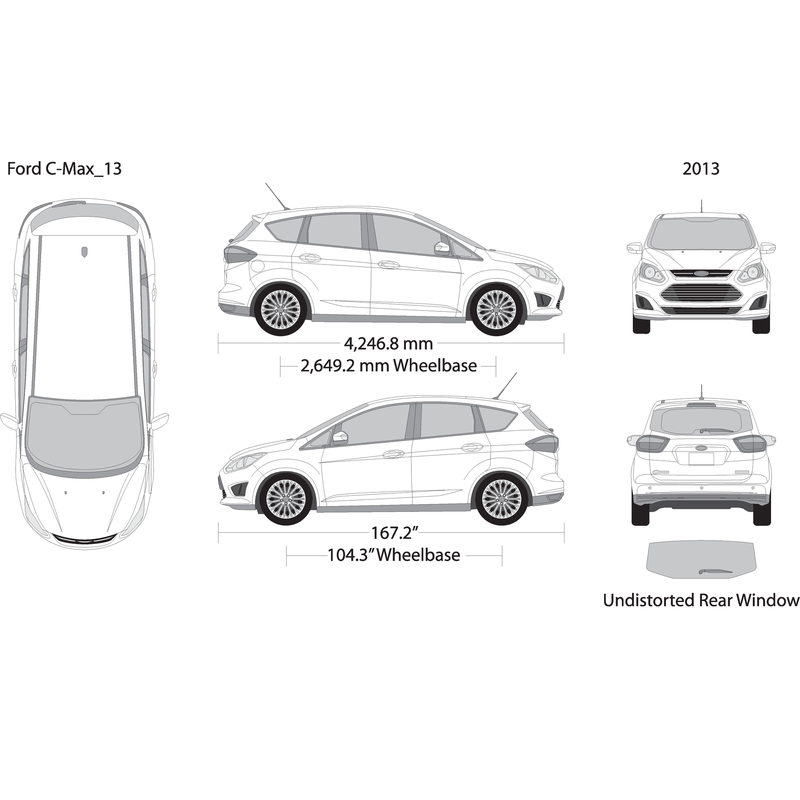 2013 Ford C Max V01 Vehicle Wrap Template