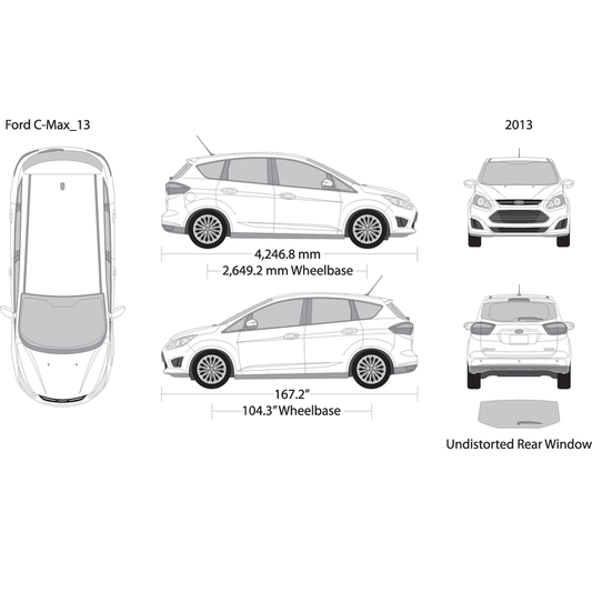 2013 Ford C Max V01 Vehicle Wrap Template