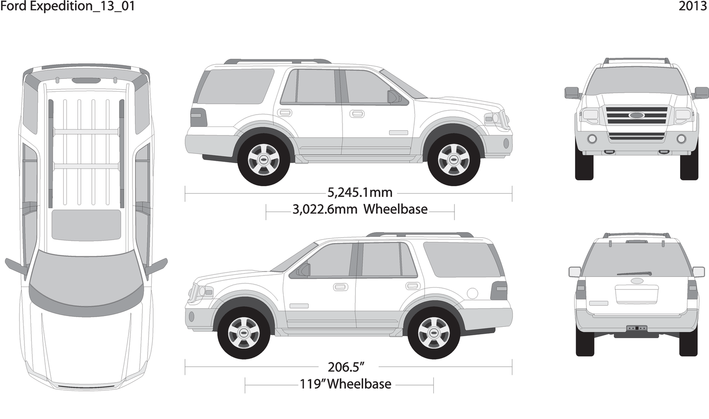 2013 Ford Expedition V01 Vehicle Wrap Template