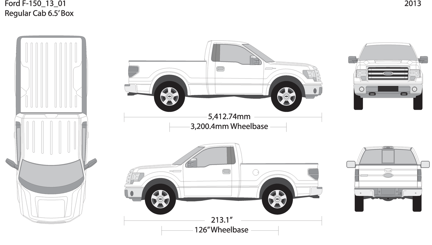 2013 Ford F 150 V01 Vehicle Wrap Template