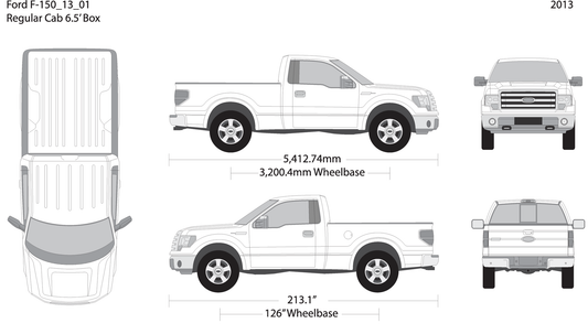 2013 Ford F 150 V01 Vehicle Wrap Template