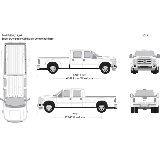 2013 Ford F 250 V07 Vehicle Wrap Template
