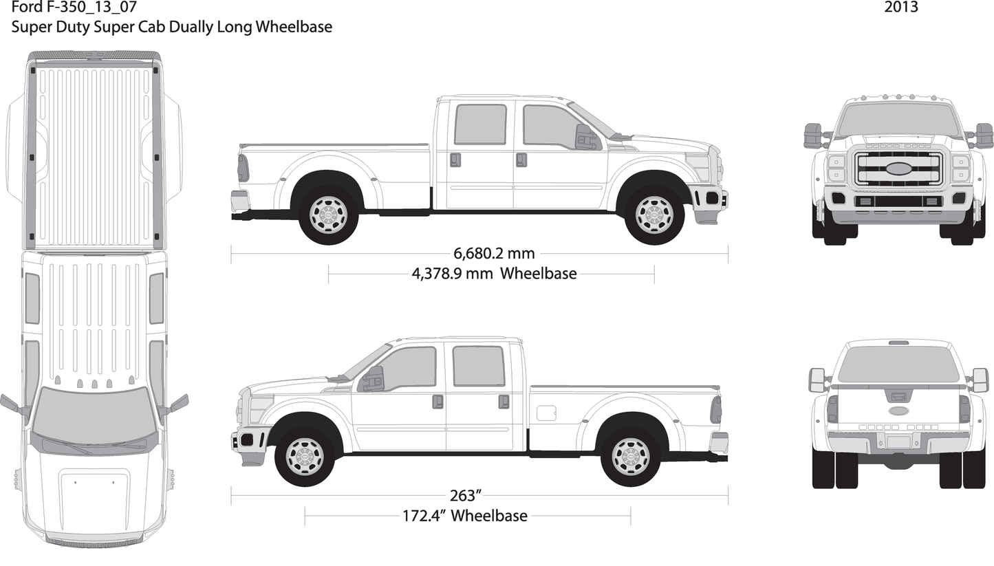 2013 Ford F 350 V07 Vehicle Wrap Template