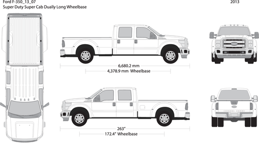 2013 Ford F 350 V07 Vehicle Wrap Template