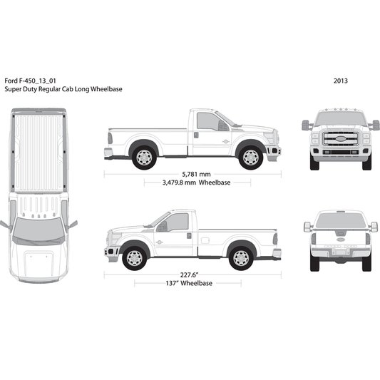2013 Ford F 450 V01 Vehicle Wrap Template