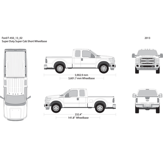 2013 Ford F 450 V02 Vehicle Wrap Template