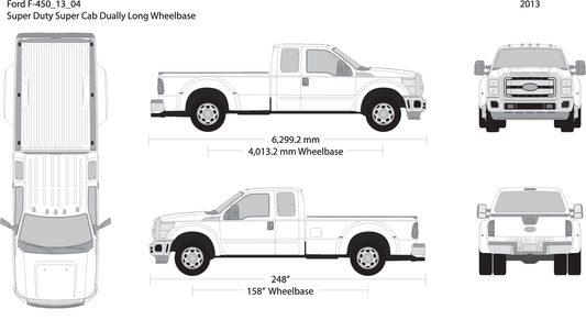2013 Ford F 450 V04 Vehicle Wrap Template