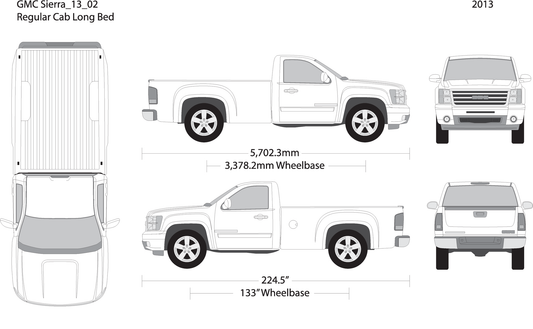 2013 Gmc Sierra 1500 V02 Vehicle Wrap Template