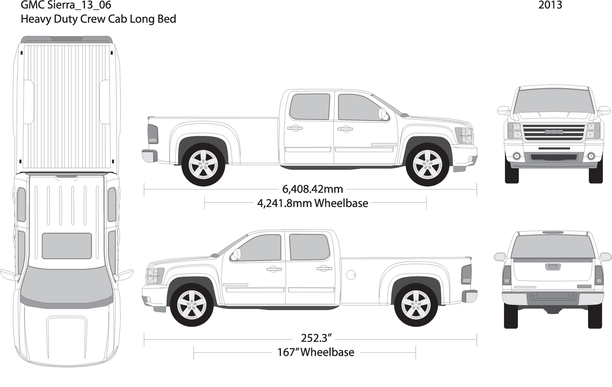 2013 Gmc Sierra 2500 3500 Hd V06 Vehicle Wrap Template