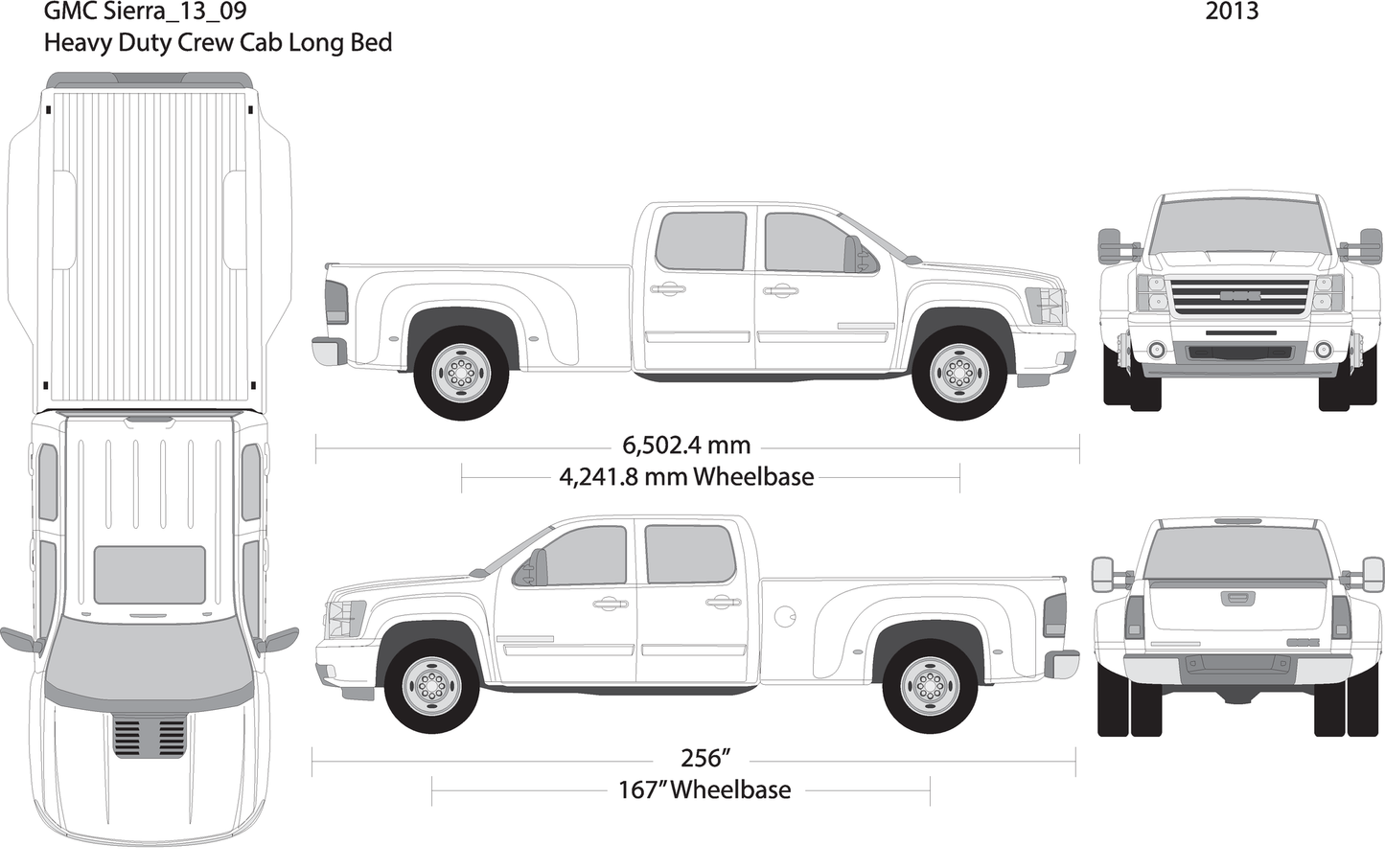 2013 Gmc Sierra 2500 3500 Hd V09 Vehicle Wrap Template