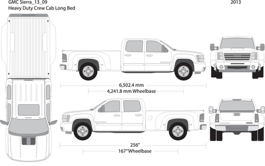 2013 Gmc Sierra 2500 3500 Hd V09 Vehicle Wrap Template