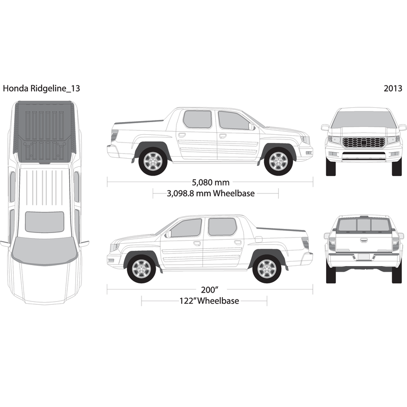2013 Honda Ridgeline V13 Vehicle Wrap Template
