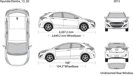 2013 Hyundai Elantra V02 Vehicle Wrap Template