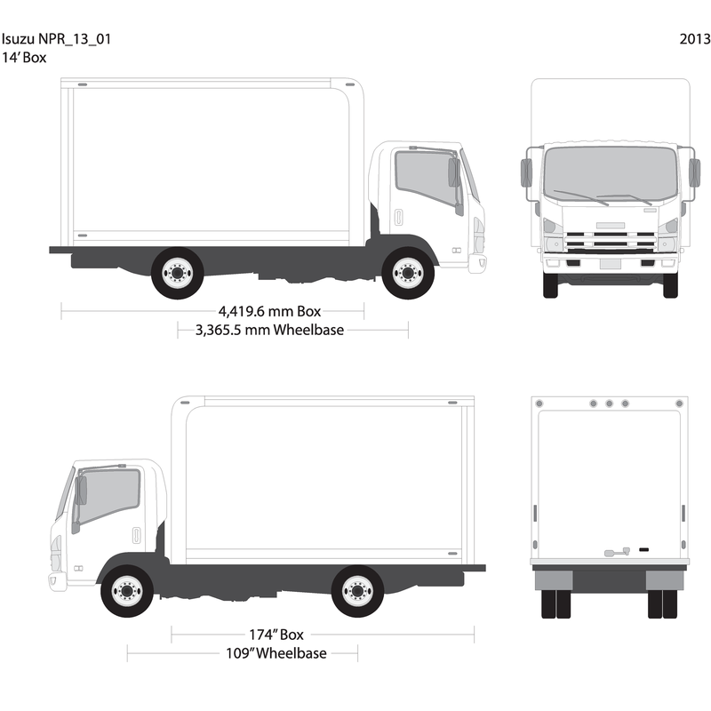 2013 Isuzu Npr V01 Vehicle Wrap Template
