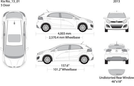 2013 Kia Rio5 V01 Vehicle Wrap Template