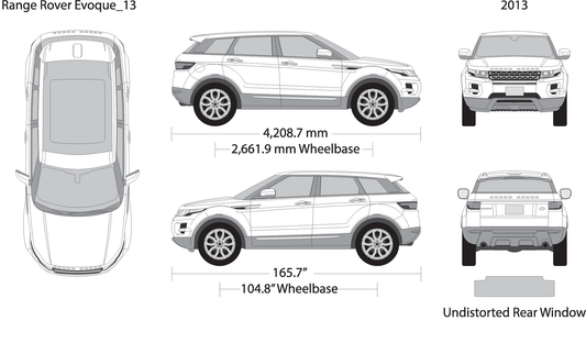 2013 Land Rover Evoque V13 Vehicle Wrap Template