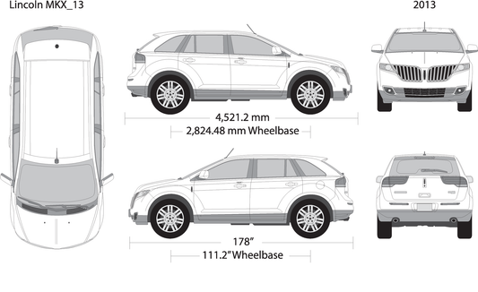 2013 Lincoln Mkx V13 Vehicle Wrap Template