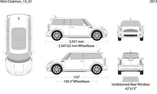 2013 Mini Cooper Mini Clubman V01 Vehicle Wrap Template