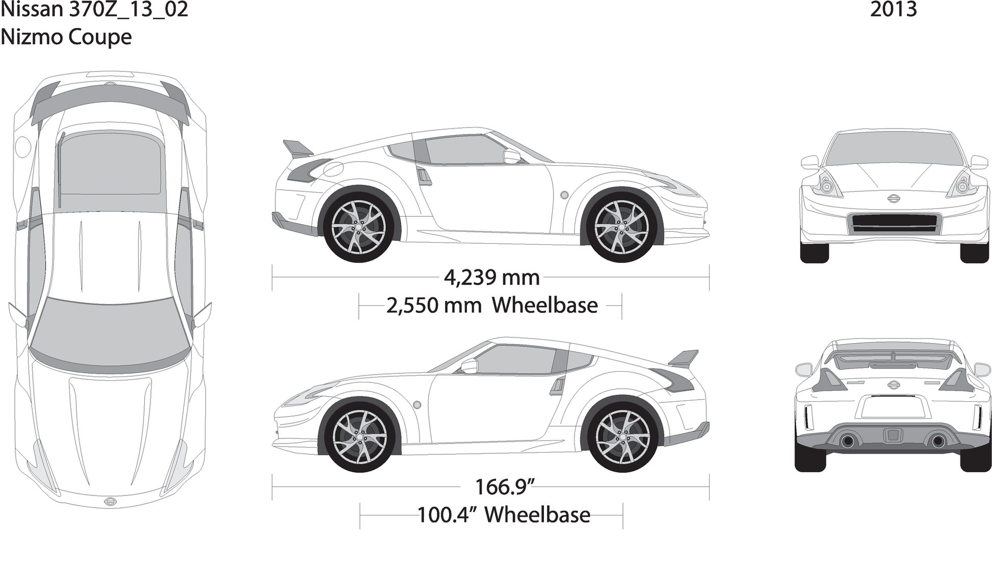 2013 Nissan 370Z V02 Vehicle Wrap Template