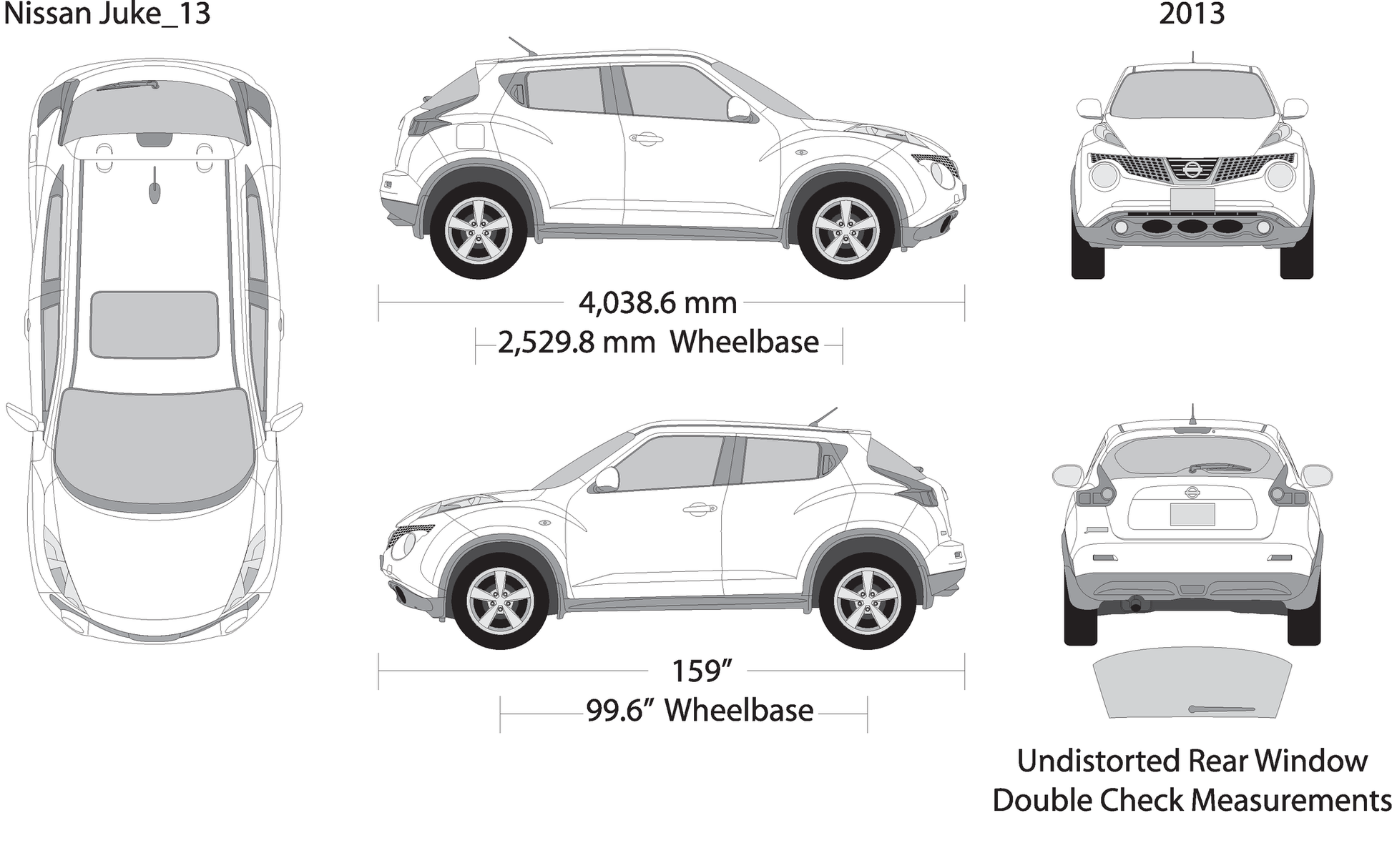 2013 Nissan Juke V13 Vehicle Wrap Template