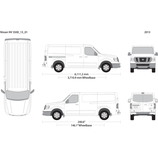 2013 Nissan Nv 3500 V01 Vehicle Wrap Template