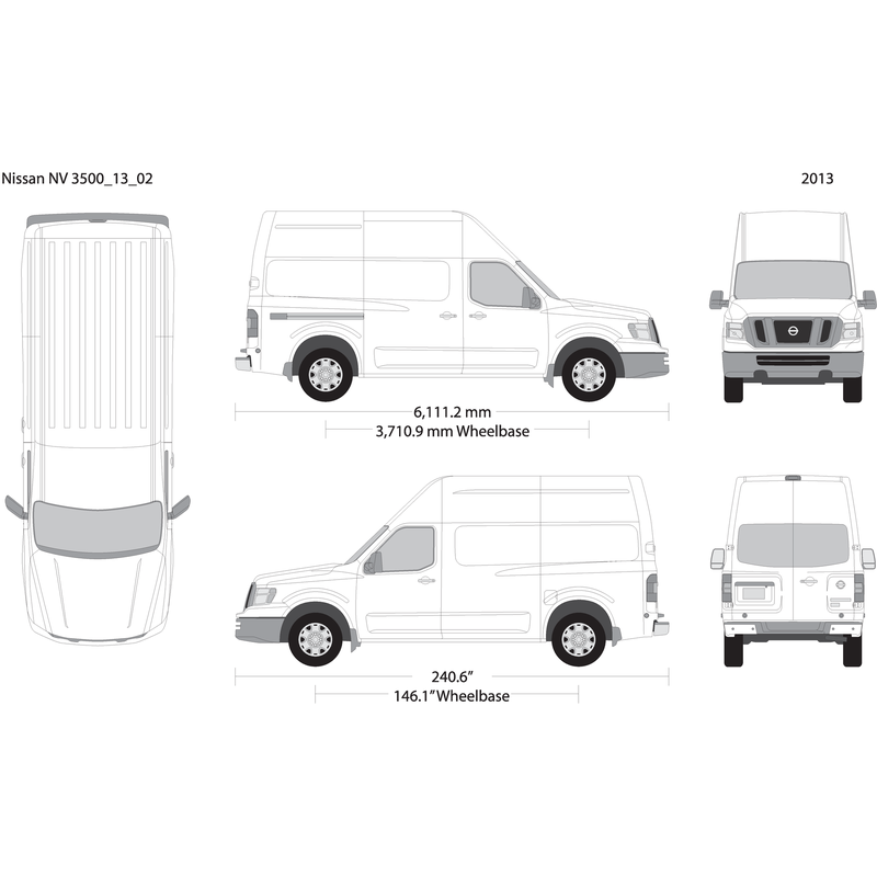 2013 Nissan Nv 3500 V02 Vehicle Wrap Template