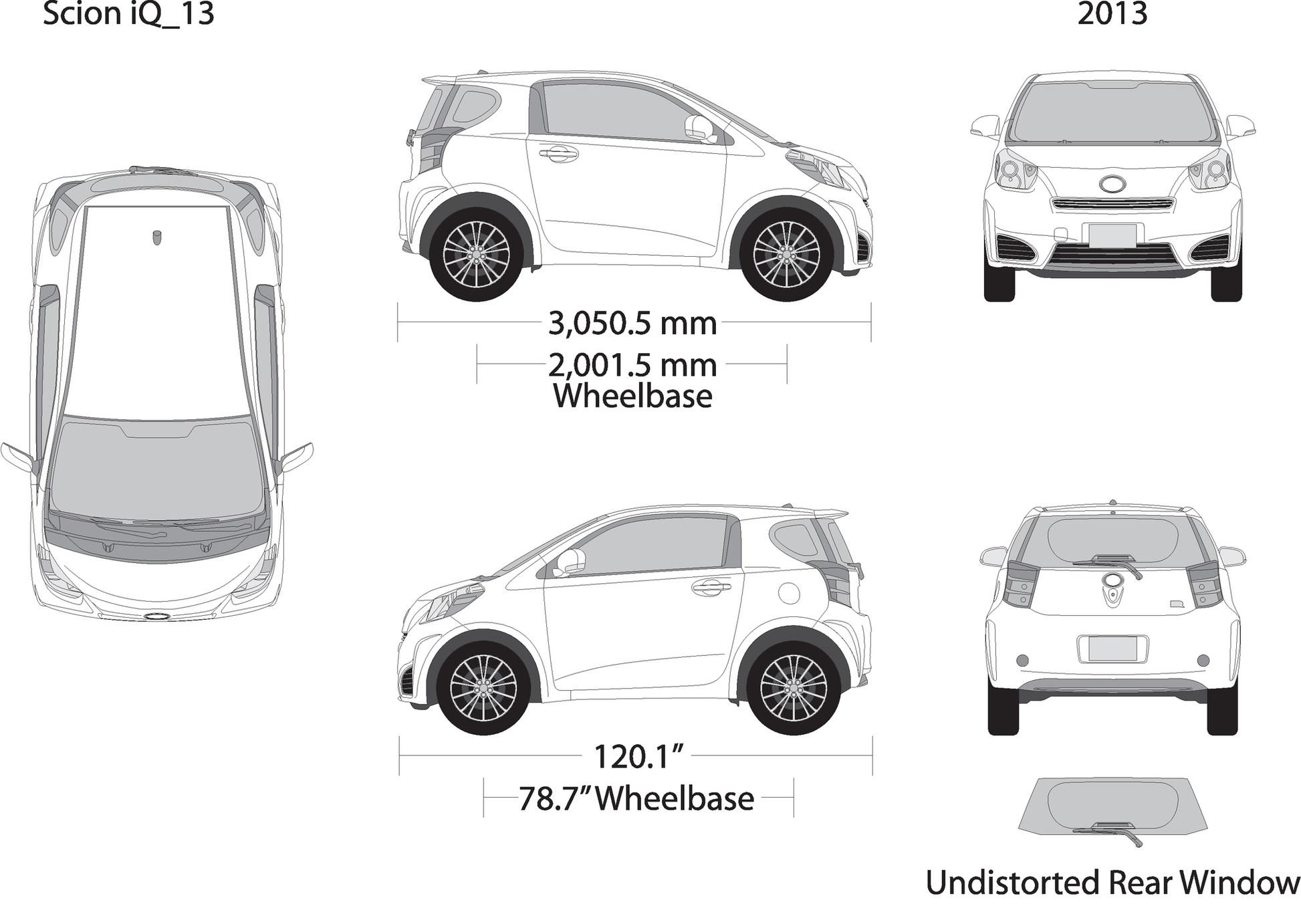 2013 Scion Iq V13 Vehicle Wrap Template