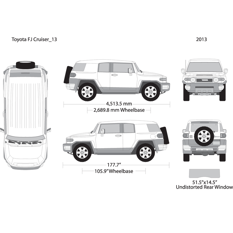 2013 Toyota Fj Cruiser V13 Vehicle Wrap Template