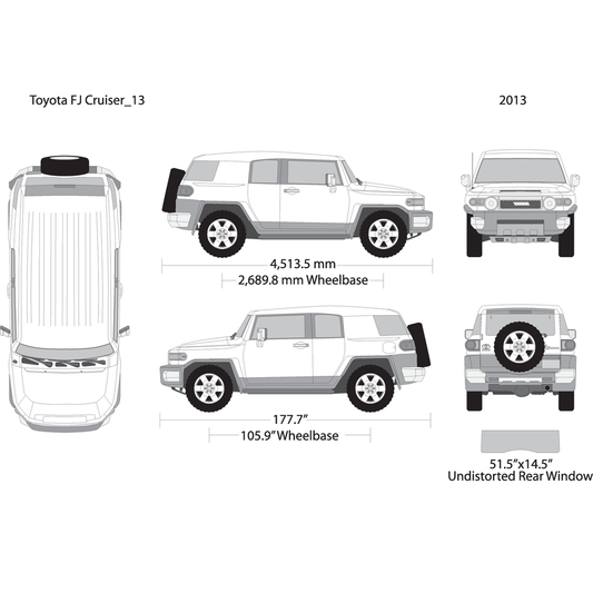 2013 Toyota Fj Cruiser V13 Vehicle Wrap Template