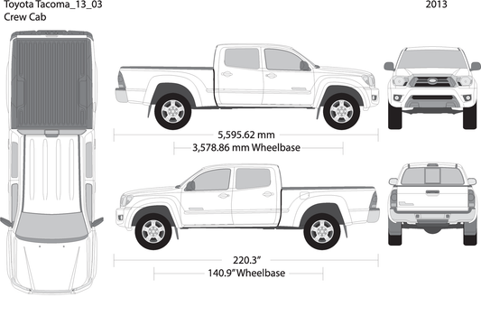 2013 Toyota Tacoma V03 Vehicle Wrap Template