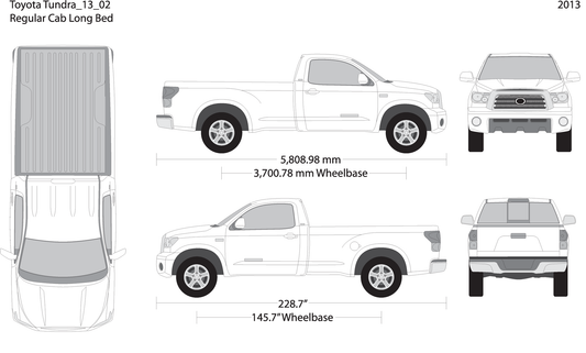 2013 Toyota Tundra V02 Vehicle Wrap Template