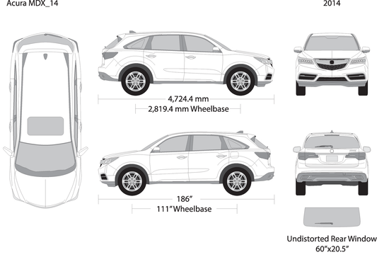 2014 Acura Mdx V14 Vehicle Wrap Template