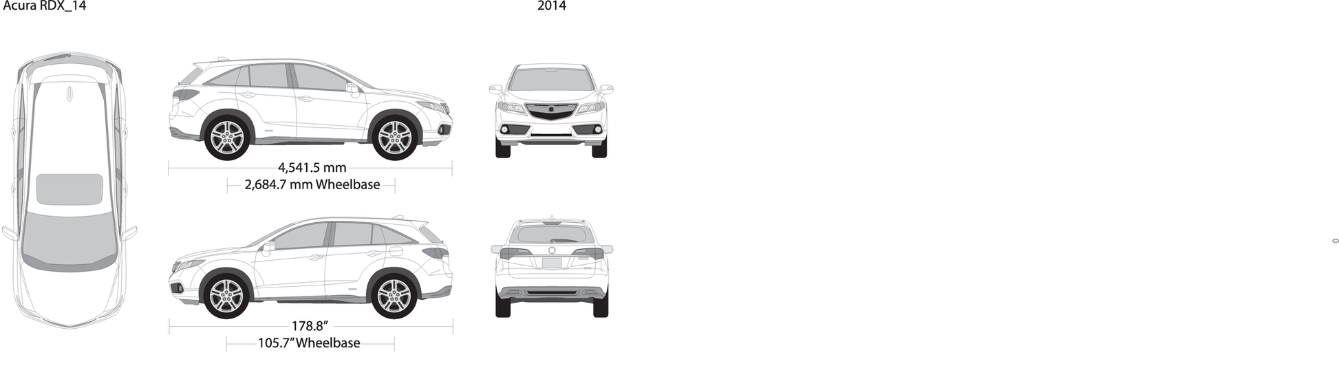 2014 Acura Rdx V14 Vehicle Wrap Template