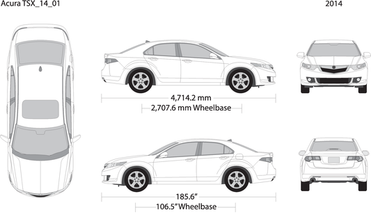 2014 Acura Tsx V01 Vehicle Wrap Template